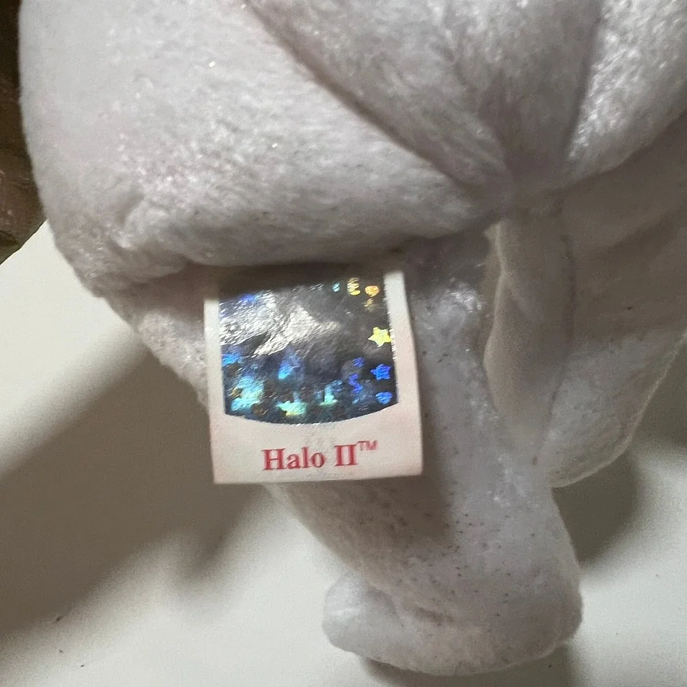 Ty Beanie Babies Angel Bear Lot Halo‎ Halo II Herald White Plush Wings 1998-2002